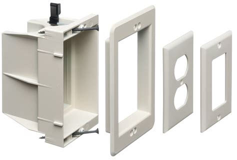 electrical box for recessed outlet|1 gang recessed outlet box.